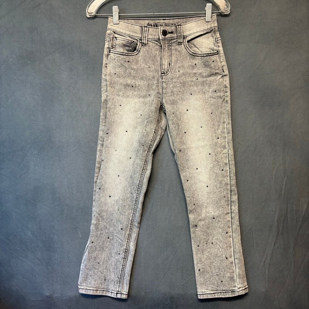 Franki by Francesca’s Girls Gray Star Embellished Jeans Size 14 Y2K Aesthetic